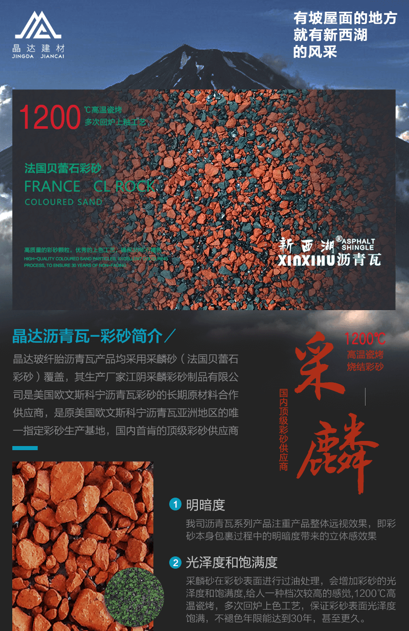 晶達瀝青瓦原料之彩砂簡介01 晶達瀝青瓦原料之彩砂簡介01